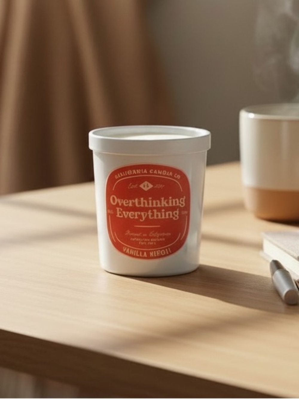 Vanilla Neroli Overthinking Everything Hand Poured Luxury Candle 9 oz